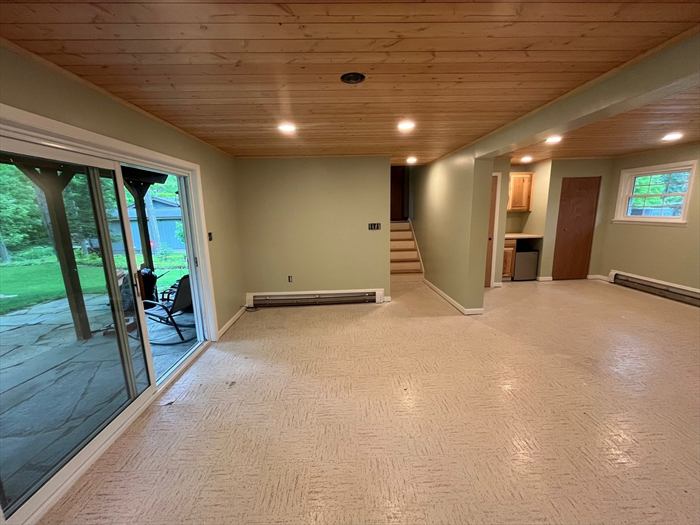 Wide view of the finished space