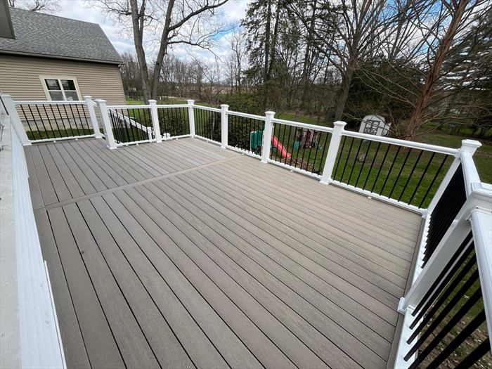 Composite boards and white balusters